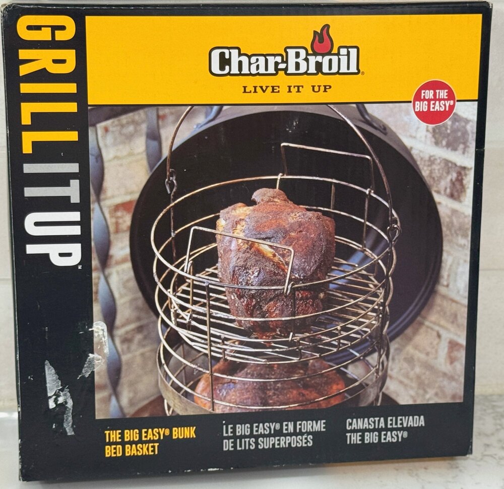 Char-Broil The Big Easy Bunk Bed Basket 6584815 Oil-Less Fryer Accessory New Box